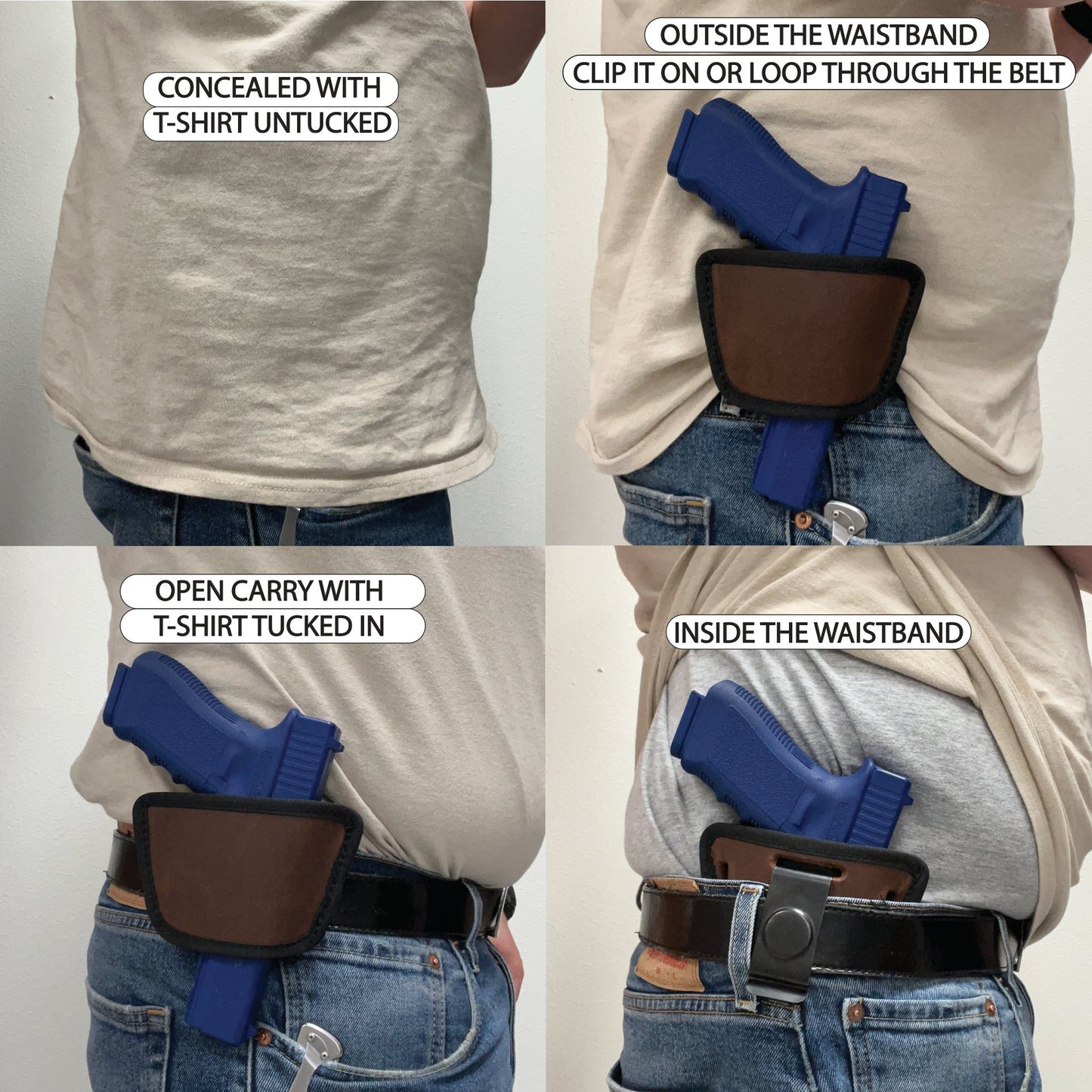 Universal Slide Holster - Genuine Leather Finish