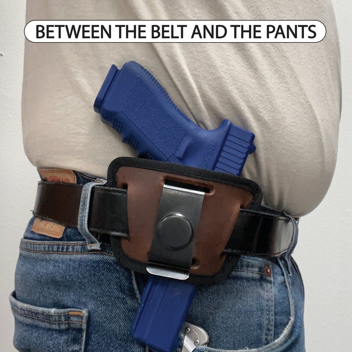 Universal Slide Holster - Genuine Leather Finish